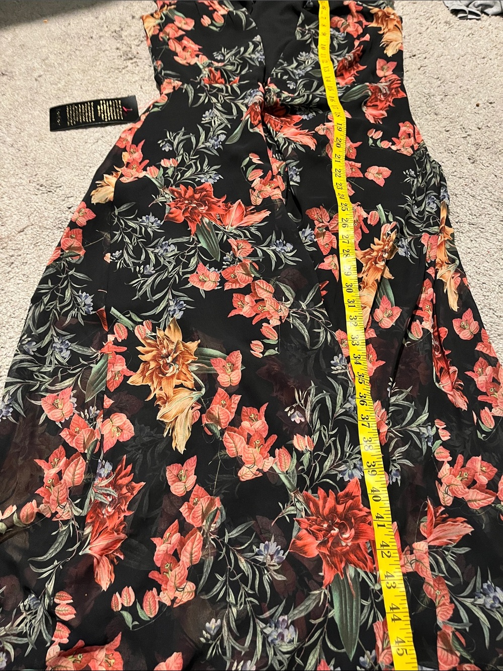 Bebe Plunging V-Neck Print Wrap Dress Cottagecore Feminine Party Event Boho - Picture 14 of 14